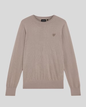Lyle & Scott Merino Wool Crew Neck Jumper - Brown