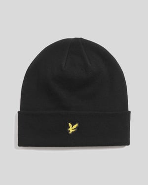 Lyle & Scott Merinowolmix Beanie - Zwart