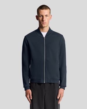 Lyle & Scott Half Raglan Mouw Jersey Bomber - Marineblauw