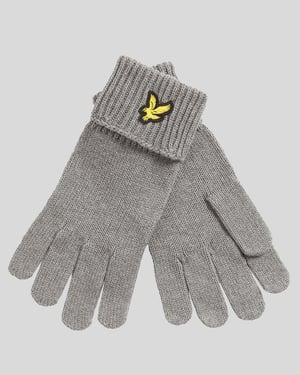 Lyle & Scott Merino Wool Blend Gloves - Grey