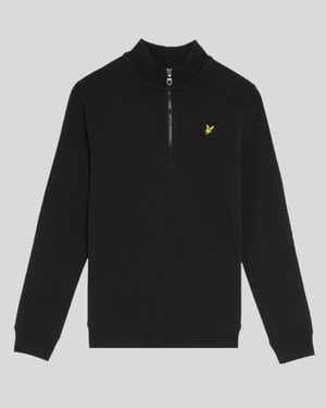 Lyle & Scott Jongens 1/4 Rits Trui - Zwart
