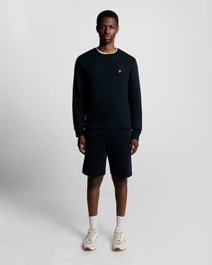 Lyle & Scott katoenen sweatshort - marineblauw