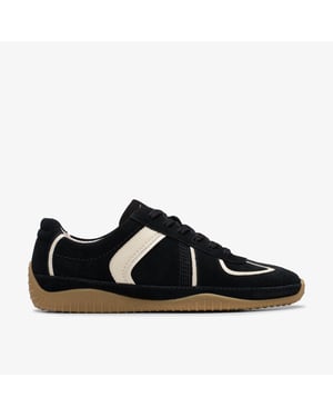 Meridor Lo Black Combination Suede Shoes
