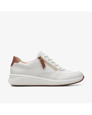 Un Rio Zip White Leather Trainers