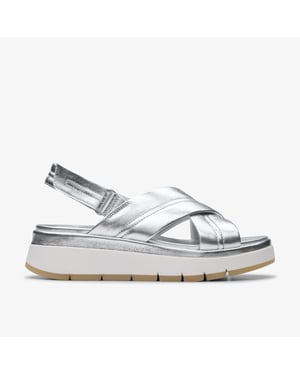 Tuscan Cross Silver Leather Sandals
