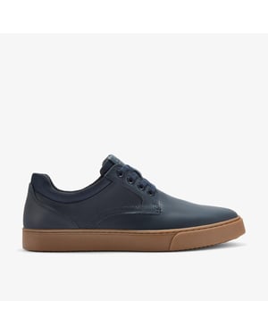 Lockton Tie Navy Oily Leather Trainers