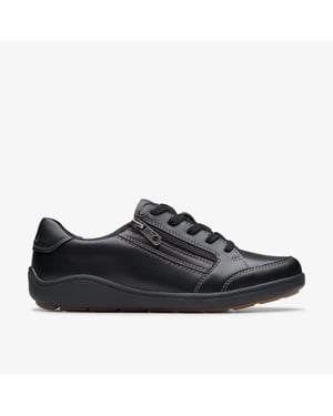 Bryianne Bayla Black Leather Trainers