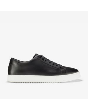 Lockton Lace Black Leather Trainers