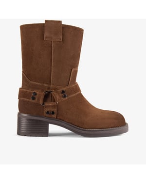 Chai Bliss Dark Tan Suede Boots