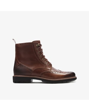 Batcombe Lord Dark Tan Lea Boots