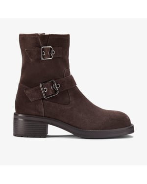 Chai Charm Dark Brown Suede Boots