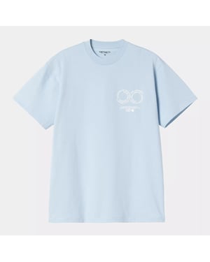 CARHARTT S/S ROTATION T-SHIRT AIR SKY/WHITE