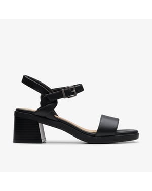 Jaylan Ray Black Leather Sandals