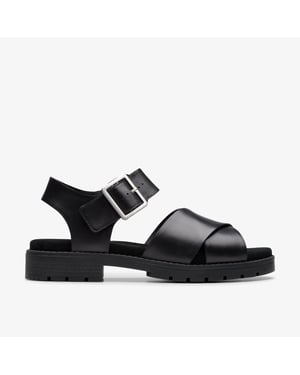 Orinoco Cross Svarta Läder Sandaler