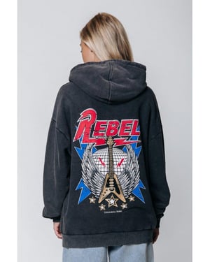 Colourful Rebel Rebel guitar oversized hoodie