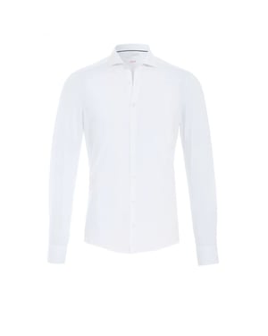 Pure 4030-21750 900 white uni stretch overhemd lange mou