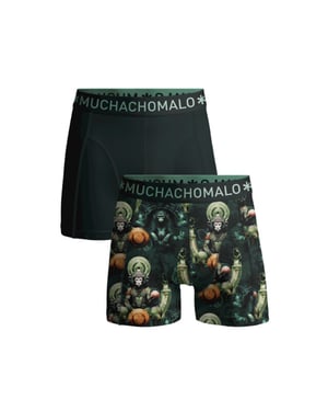 Muchachomalo Monkey guru1010-01 print green - heren boxers