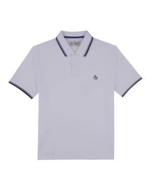 Original Penguin Polo sticker pete tipped white