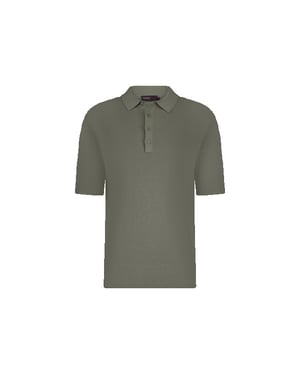 Aeden Bruces knit polo vetiver