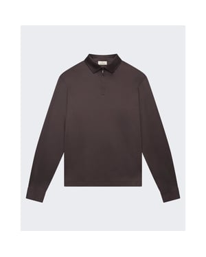 Valenza Heren supima polo zip collar l/s