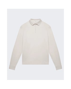 Valenza Heren supima polo zip collar l/s