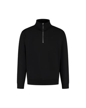 Pure Path Embroidery half-zip sweater