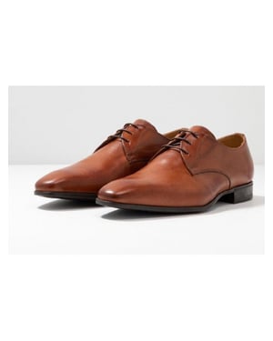 Giorgio 46998 Bruin kleurige leren veterschoen (05/Cognac)
