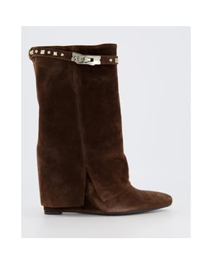 Gibaldi Dames studded suede wedge boot