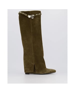 Gibaldi Dames studded leather wedge boot