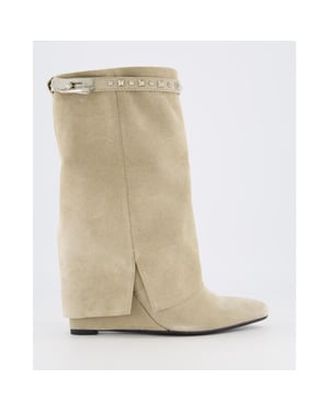 Gibaldi Dames studded suede wedge boot