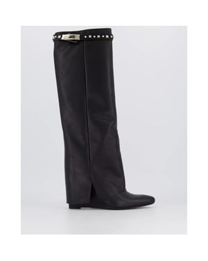 Gibaldi Dames studded leather wedge boot