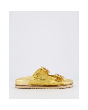 Gibaldi Dames buckle slipper gold