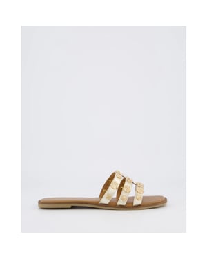 Gibaldi Dames plate studded slipper