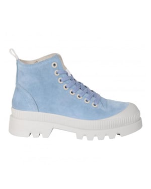 Walk in the Park 5252 suede sneaker licht blauw