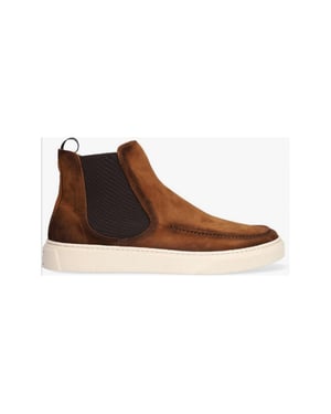 Giorgio 31825 bruin/cognac suède boots met witte zool