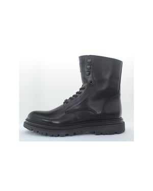 Giorgio 56308 donkergrijze leren gevoerde veterboots 