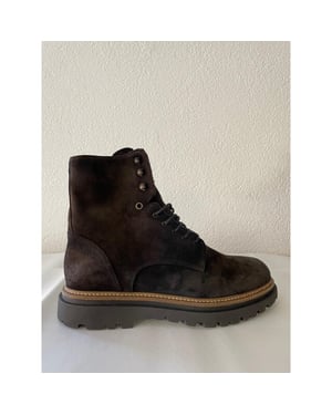 Giorgio 56308 donkerbruine suède gevoerde veterboots 