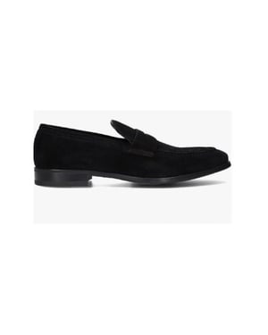 Giorgio 50504 suède zwarte kleur loafer met rubber zool