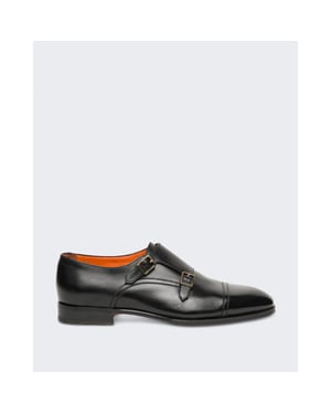 Santoni Heren double buckle loafer