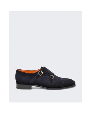 Santoni Heren double buckle loafer