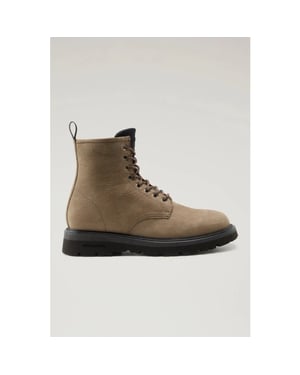 Woolrich Men new city boots nubuck mud