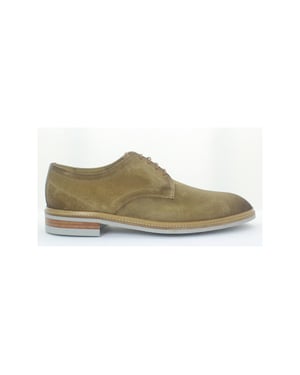 Giorgio 85816 Camel suède veterschoen met lichte zool