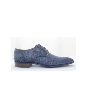 Giorgio 964183 blauwe leren veterschoenen