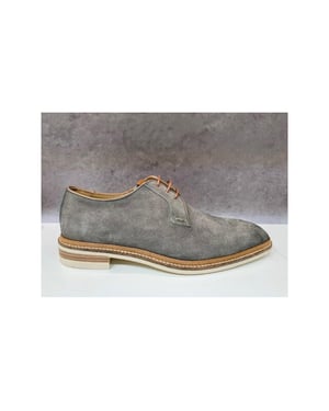 Giorgio 85811 grijze leren veterschoenen met lichte zool