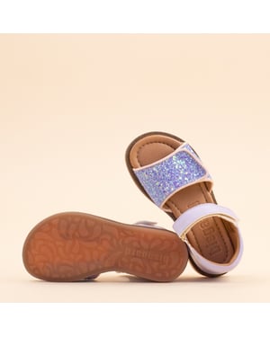 Bisgaard Sandal aida lavender glitter kids meisjes leer