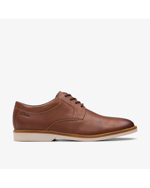 Atticus LTLace Dark Tan Lea Shoes