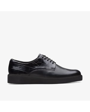 Glickly Derby2 Black Combination Shoes