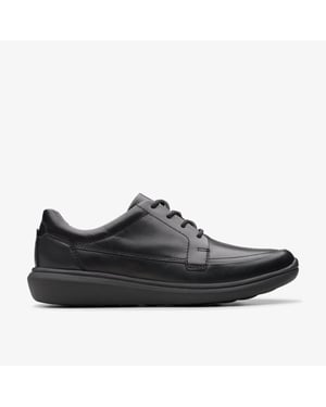 Watchet Lace Black Leather Shoes