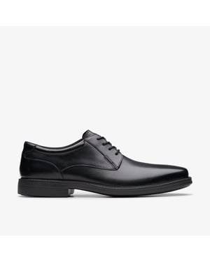 Wendell LaceII Zwarte Leren Schoenen