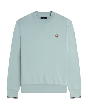 Fred Perry Crew Neck Sweatshirt Silver Blue